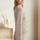Barbara | Sweter damski z guzikami i luźnym krojem