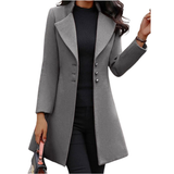 Aleksandra | Długi damski trenchcoat o smukłym taliowanym kroju