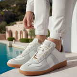 Filip | Męskie retro sneakersy z zamszową cholewką i gumową podeszwą