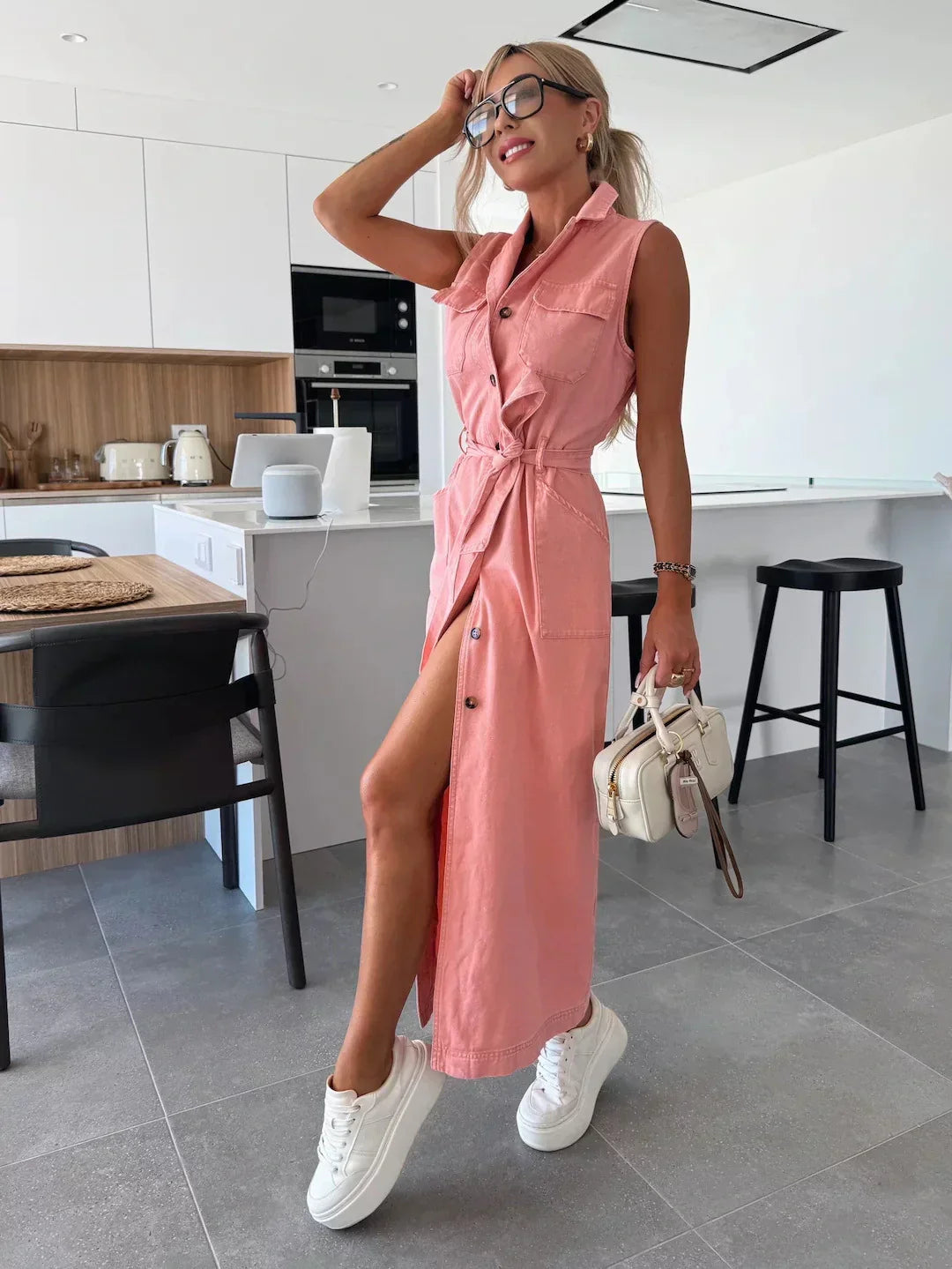 Isabelle | Maxi Denim Sukienka