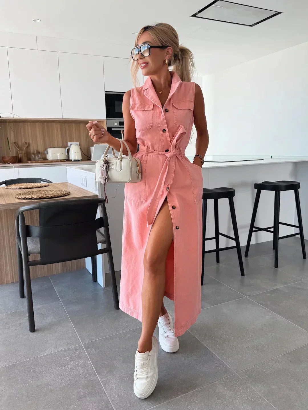 Isabelle | Maxi Denim Sukienka