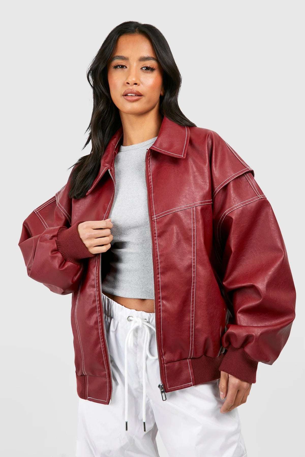 Elviana™ | Klasyczna Skórzana Kurtka Bomber