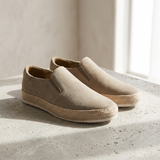 Jarosław | Eleganckie Męskie Espadryle Slip-On z Zamszowym Wykończeniem