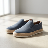 Jarosław | Eleganckie Męskie Espadryle Slip-On z Zamszowym Wykończeniem