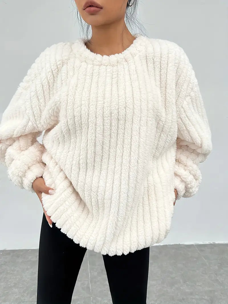 Camille™ Miękki oversize sweter z okrągłym dekoltem
