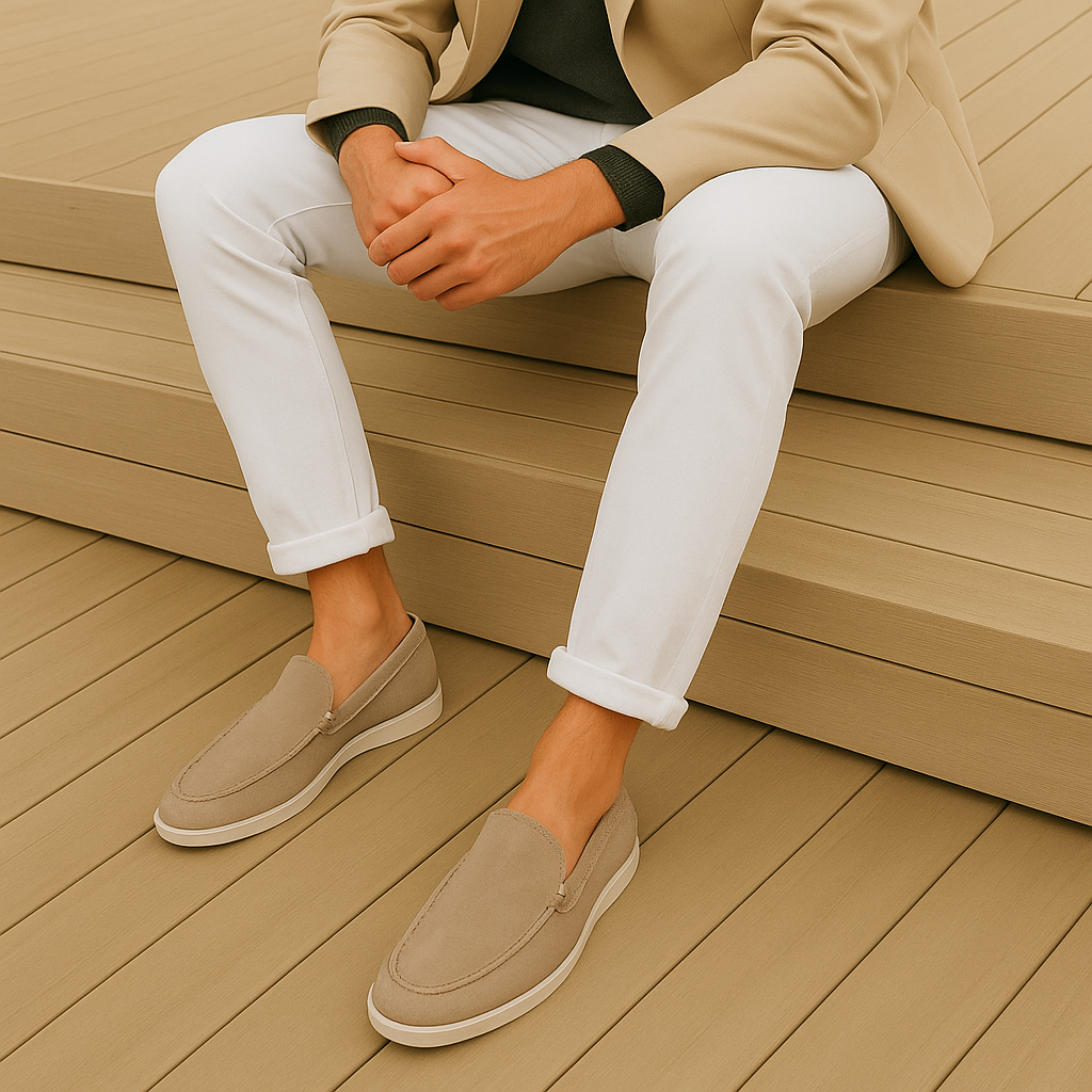 Eleganckie zamszowe loafersy