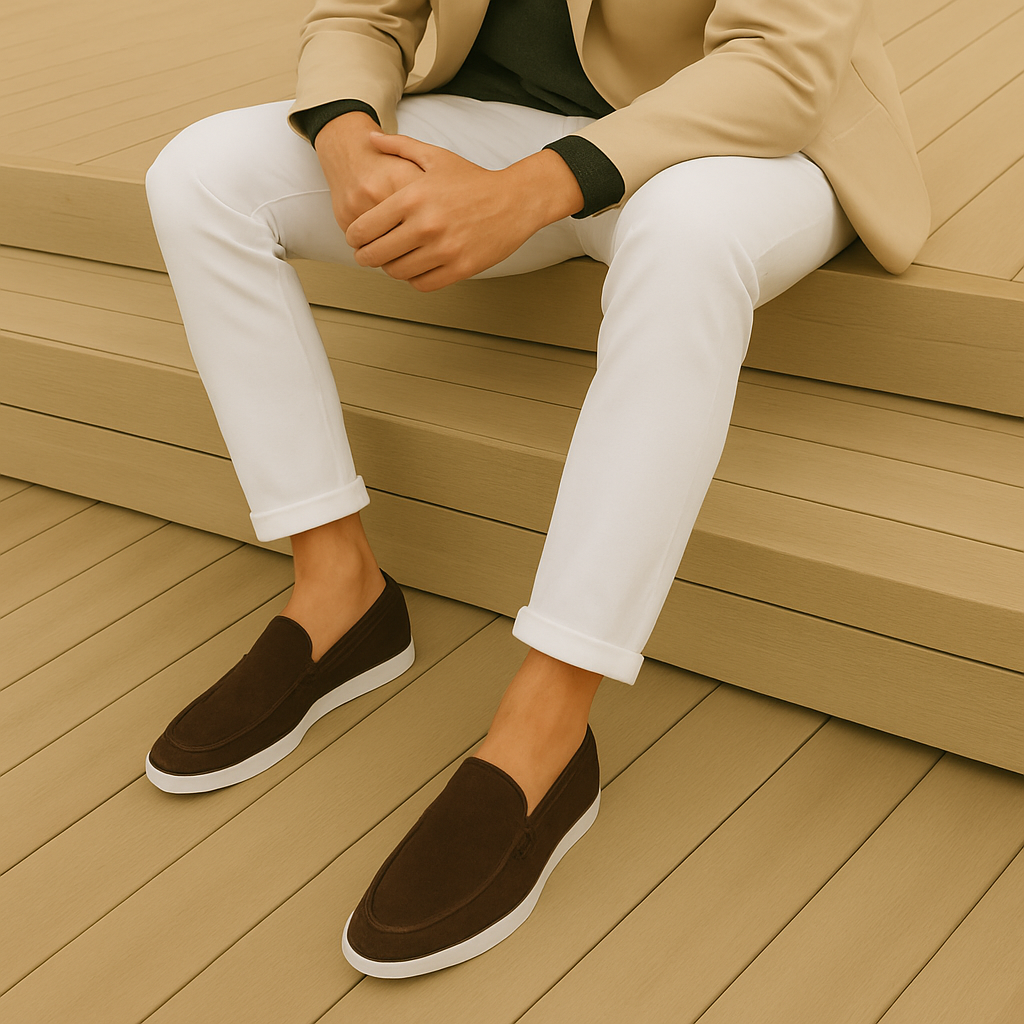 Eleganckie zamszowe loafersy