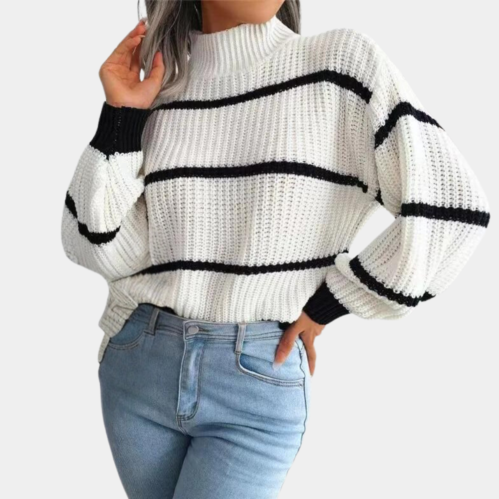 Celine™ Miękki Sweter z Wysokim Kołnierzem