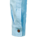 Sebastian | Lniana koszula męska z długim rękawem w stylu retro