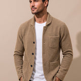 Witold | Męski kardigan slim fit z guzikami i kieszeniami