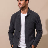 Witold | Męski kardigan slim fit z guzikami i kieszeniami