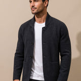 Witold | Męski kardigan slim fit z guzikami i kieszeniami