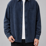 Marek | Męska koszula overshirt z denimu o luźnym kroju