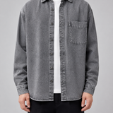 Marek | Męska koszula overshirt z denimu o luźnym kroju