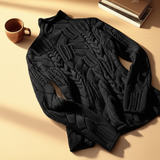 Weronika | Stylowy sweter damski z golfem i dekoracyjnym splotem