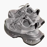 Alora | Chunky Mesh Sneaker Damskie – Wygodne i Sportowe Buty z Modną Podeszwą, Szare