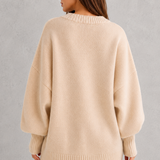Bianka | Sweter oversize z wełny z okrągłym dekoltem