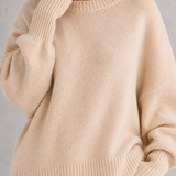 Bianka | Sweter oversize z wełny z okrągłym dekoltem