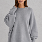 Bianka | Sweter oversize z wełny z okrągłym dekoltem